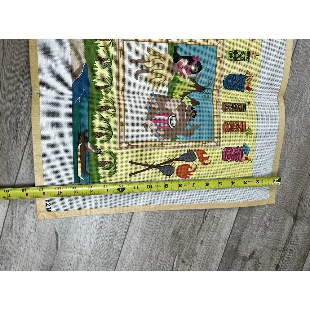 Patty Paints Hand Painted Needlepoint Canvas Hawaii Tiki Hawaiian Tropical 17ct